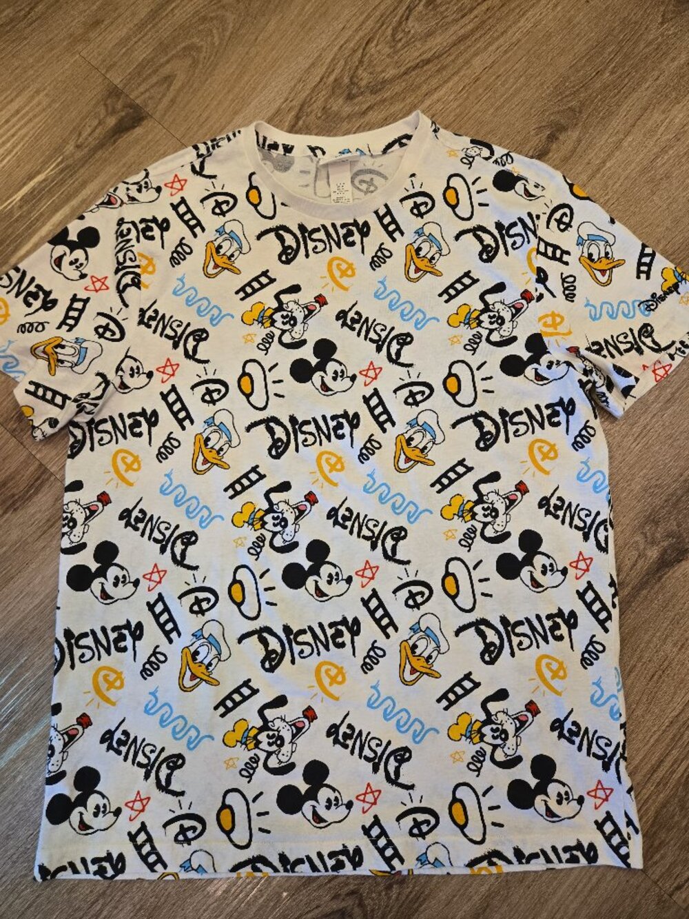 H&M Disney 100 White T-Shirt Limited Edition - Mickey Goofy & Donald